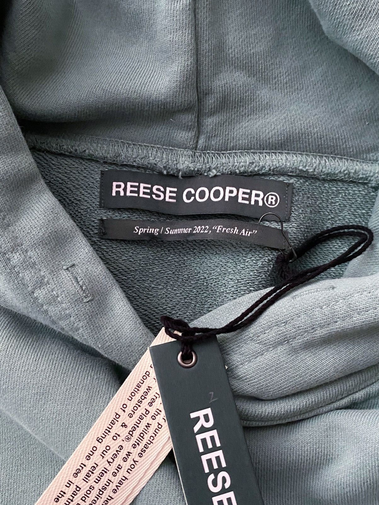 Reese Cooper REESE COOPER Flags Cotton Knit Hoodie In Green size XL Size XL / US 12-14 / IT 48-50 - 7 Thumbnail