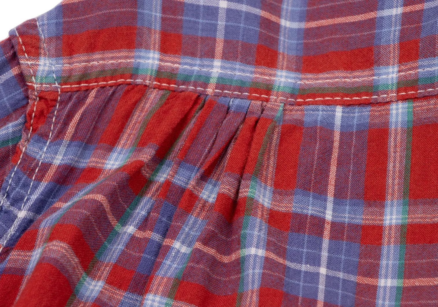 Junya Watanabe Block Check Short Sleeve Pullover Shirt in Red and Blue Size US M / EU 48-50 / 2 - 14 Thumbnail