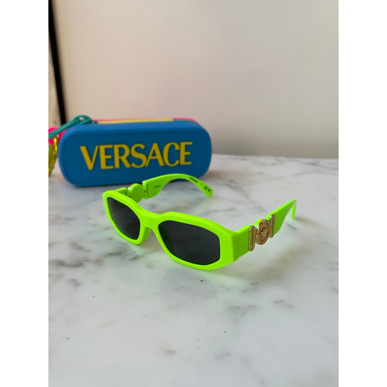 image of New Versace Kids Vk4429U Biggie Green Sunglasses
