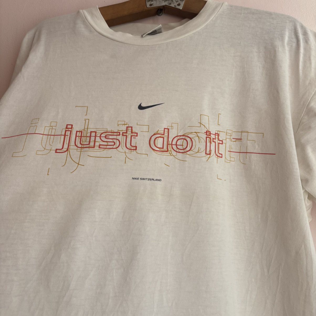 Nike Vintage Rare 90s Nike Center Swoosh Boxy Tee Archive Style Size US L / EU 52-54 / 3 - 3 Thumbnail