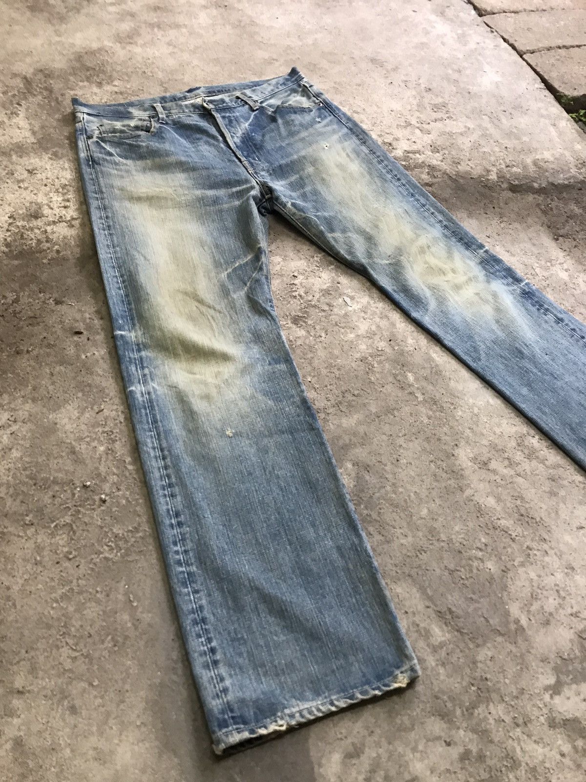 Japanese Brand ⚡️Vintage Domingo Spell Bound Distressed Denim Size US 36 / EU 52 - 2 Thumbnail