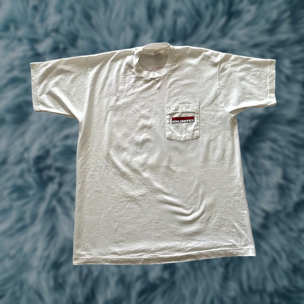 Marlboro VINTAGE Marlboro Unlimited White T-Shirt Railroad Map XL Single Stitch Mens 90s Size US XL / EU 56 / 4 - 1 Thumbnail