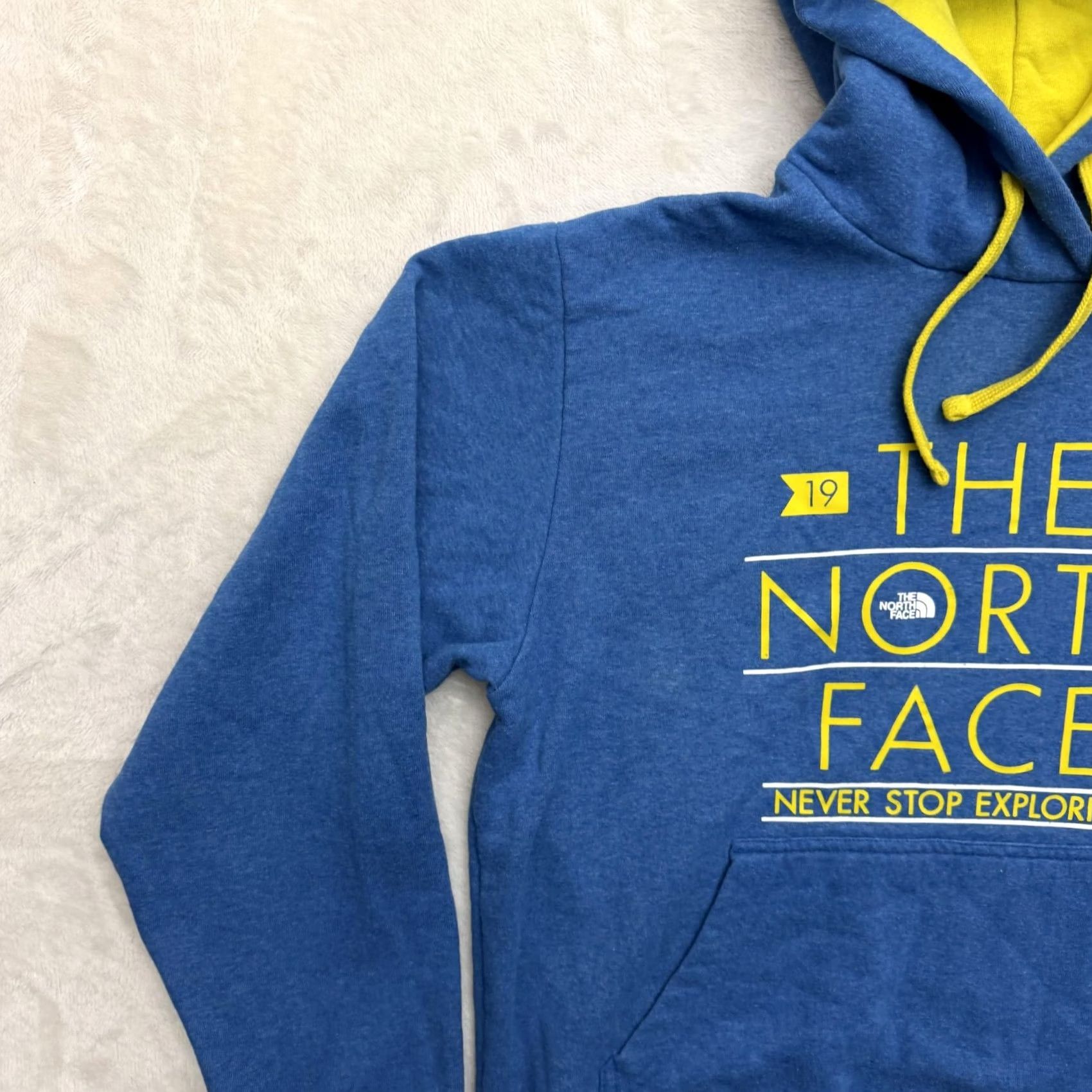 The North Face The North Face Hoodie Mens M Blue Graphic Print Crew Neck Pockets Hooded Logo Pullover All Seasons Size US M / EU 48-50 / 2 - 6 Thumbnail