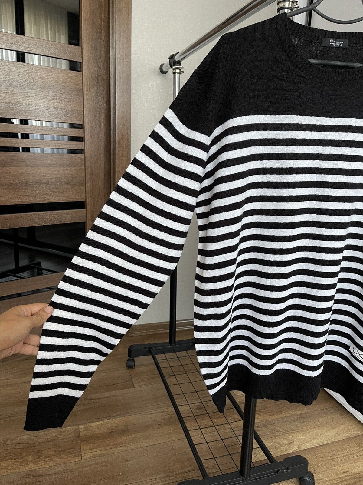 Japanese Brand Undercover Underman Knit Striped Sweater Japan Size US L / EU 52-54 / 3 - 6 Thumbnail