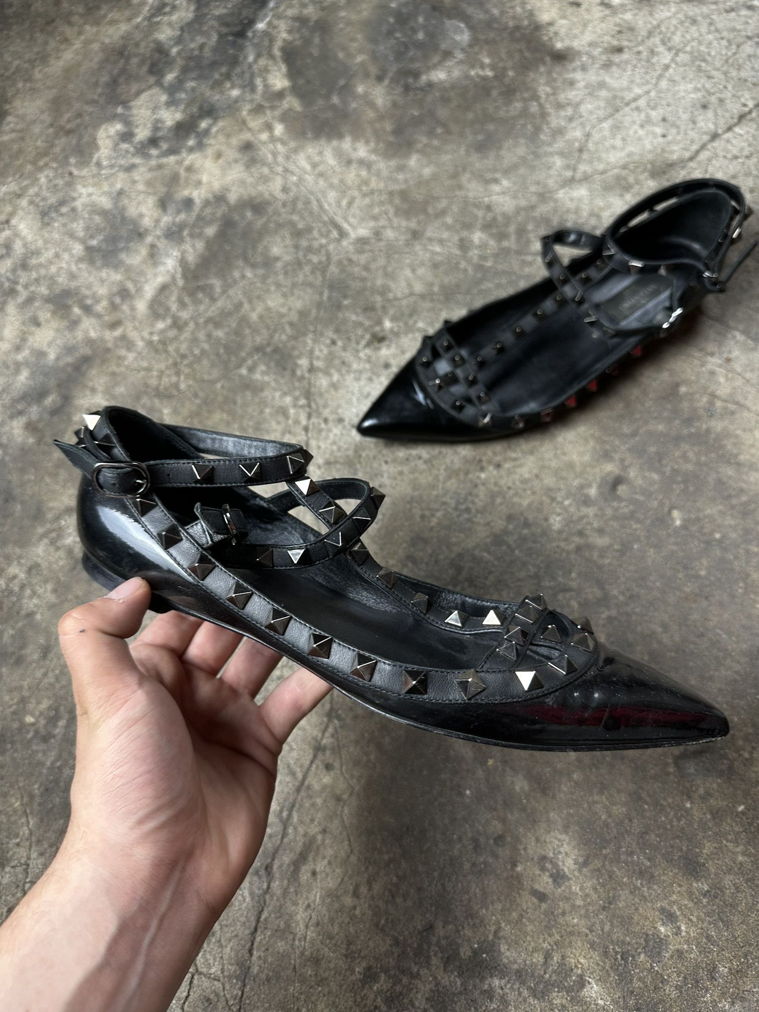 Valentino Valentino Garavani Rockstud Ballet Flats Size US 8.5 / IT 38.5 - 3 Thumbnail