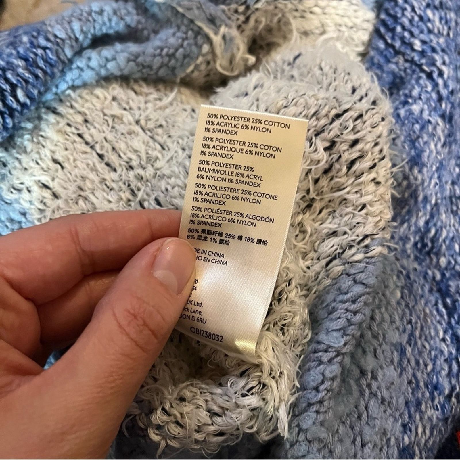 Free People Free People Sweater Dress Making Waves Blue Striped Size S / US 4 / IT 40 - 7 Thumbnail