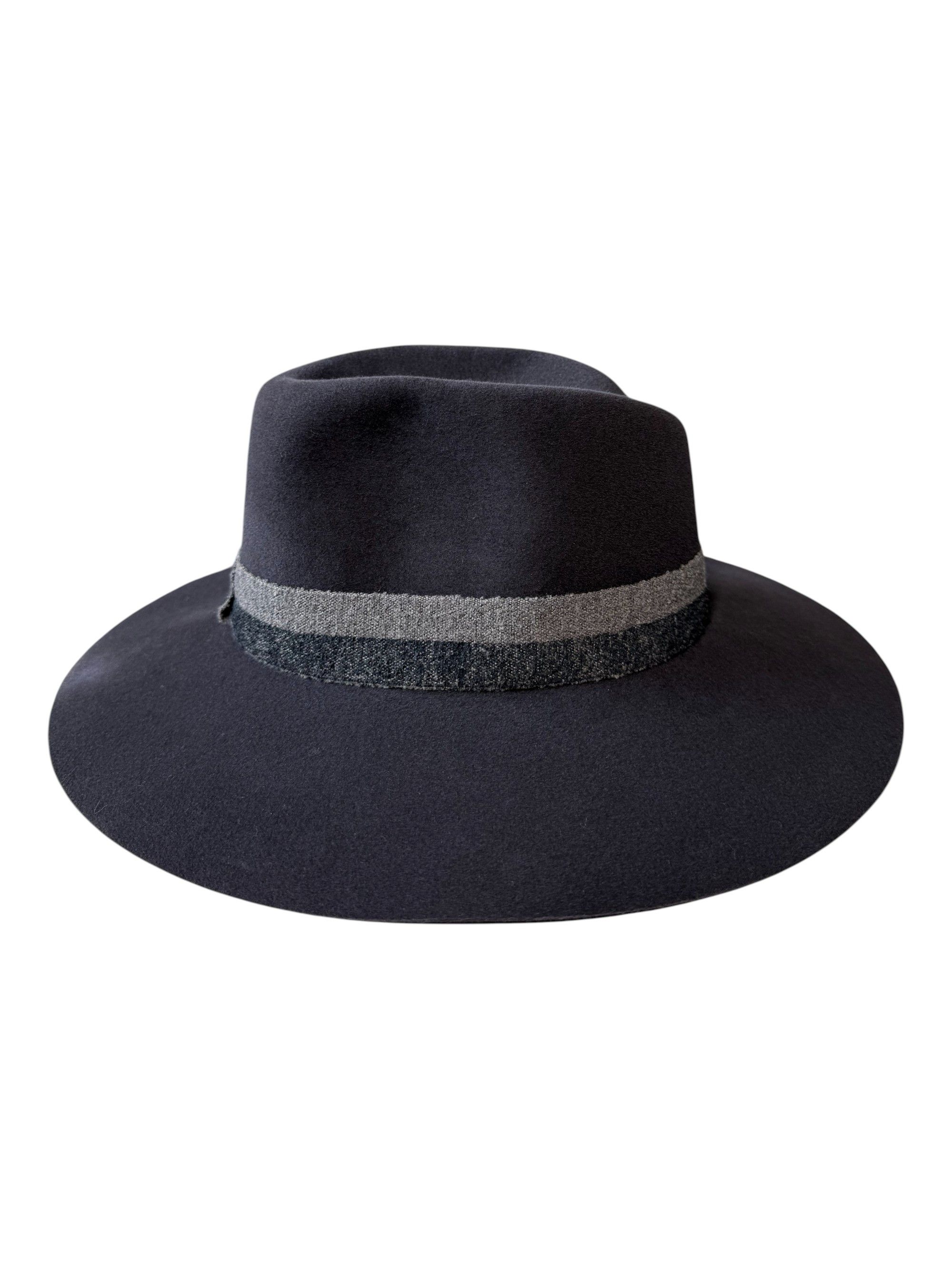 Maison Michel Maison Michel Paris Grey Navy Virginie Wool-Felt Hat Size S Size ONE SIZE - 8 Thumbnail
