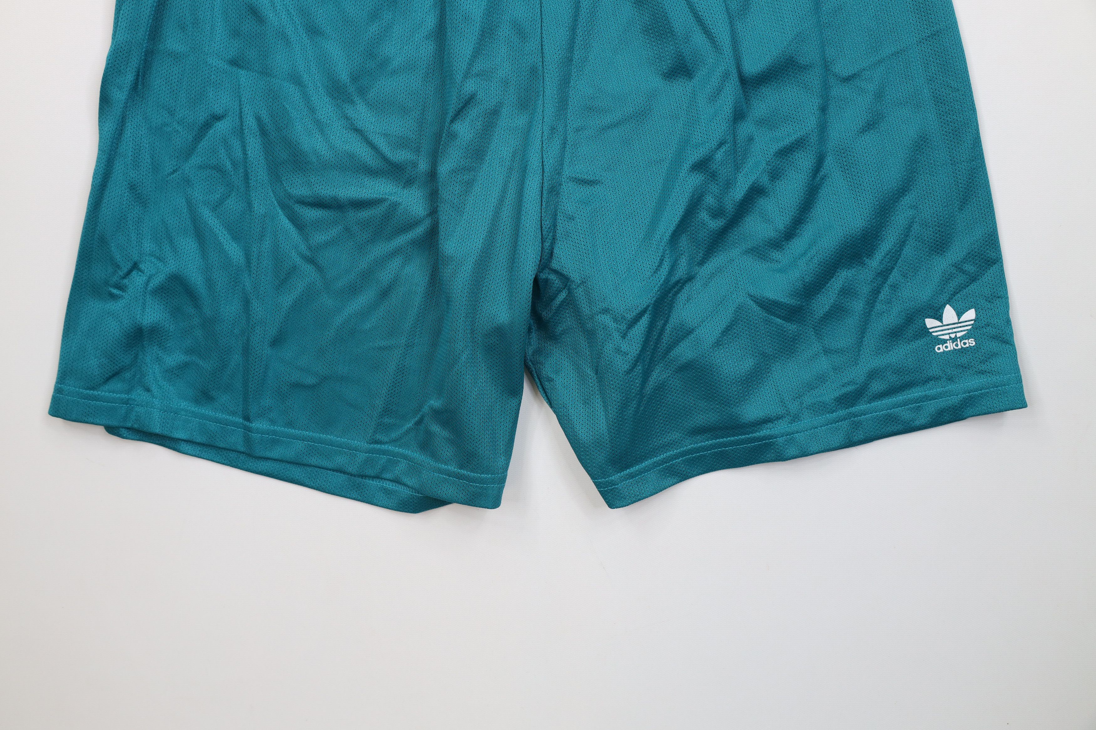 Vintage Deadstock Vintage 90s Adidas Above Knee Shorts Teal USA Size US 36 / EU 52 - 4 Thumbnail