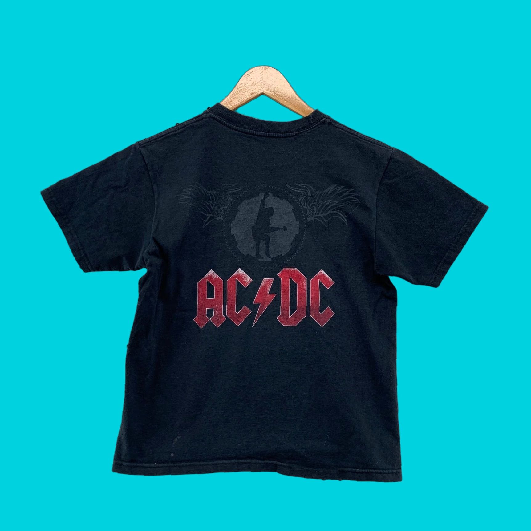 Vintage VINTAGE ACDC Black Ice Shirt Womens Medium Faded Black Rock Music Band Tee Punk Shirt Womens M Black Rock Music Band Tee Punk Size M / US 6-8 / IT 42-44 - 1 Thumbnail