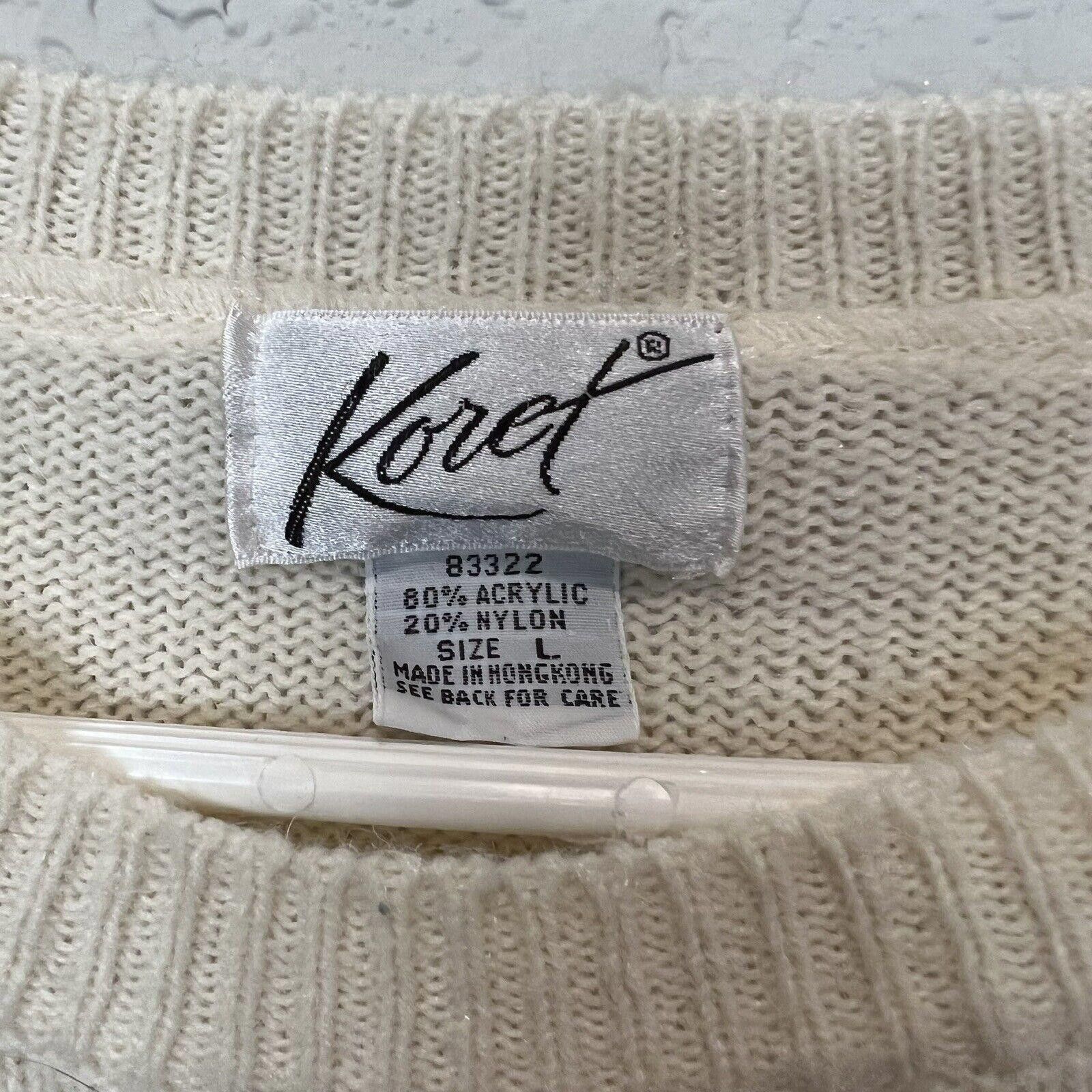 Designer Vintage 80s Koret Knit Women’s Sweater Size Large Size L / US 10 / IT 46 - 3 Thumbnail