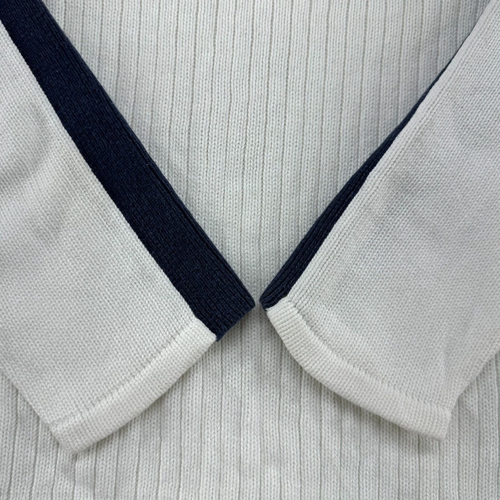 Tommy Hilfiger VINTAGE Tommy Hilfiger Sweater Womens L White Pullover Ribbed Knit Cotton Y2K 90s Wom... Size L / US 10 / IT 46 - 3 Thumbnail