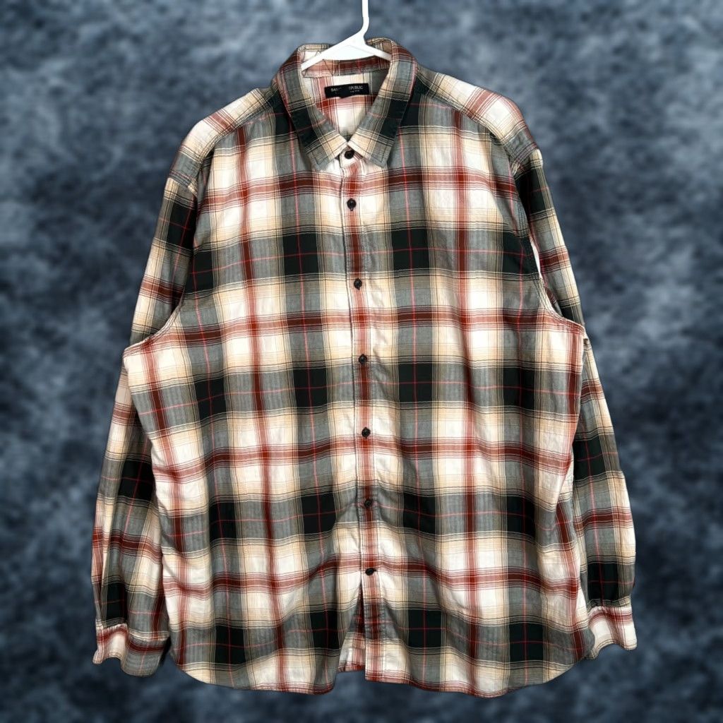 Banana Republic VINTAGE Banana Republic Mens Tailored Slim Fit Plaid Shirt XXL Cotton Blend Long Sleeve Size US XXL / EU 58 / 5 - 1 Thumbnail