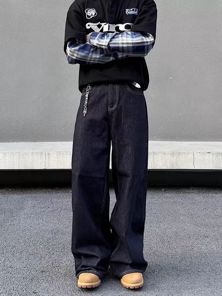 Japanese Brand × Jean Vintage Straight Micro Flare Black Loose Jeans Size US 30 / EU 46 - 3 Thumbnail