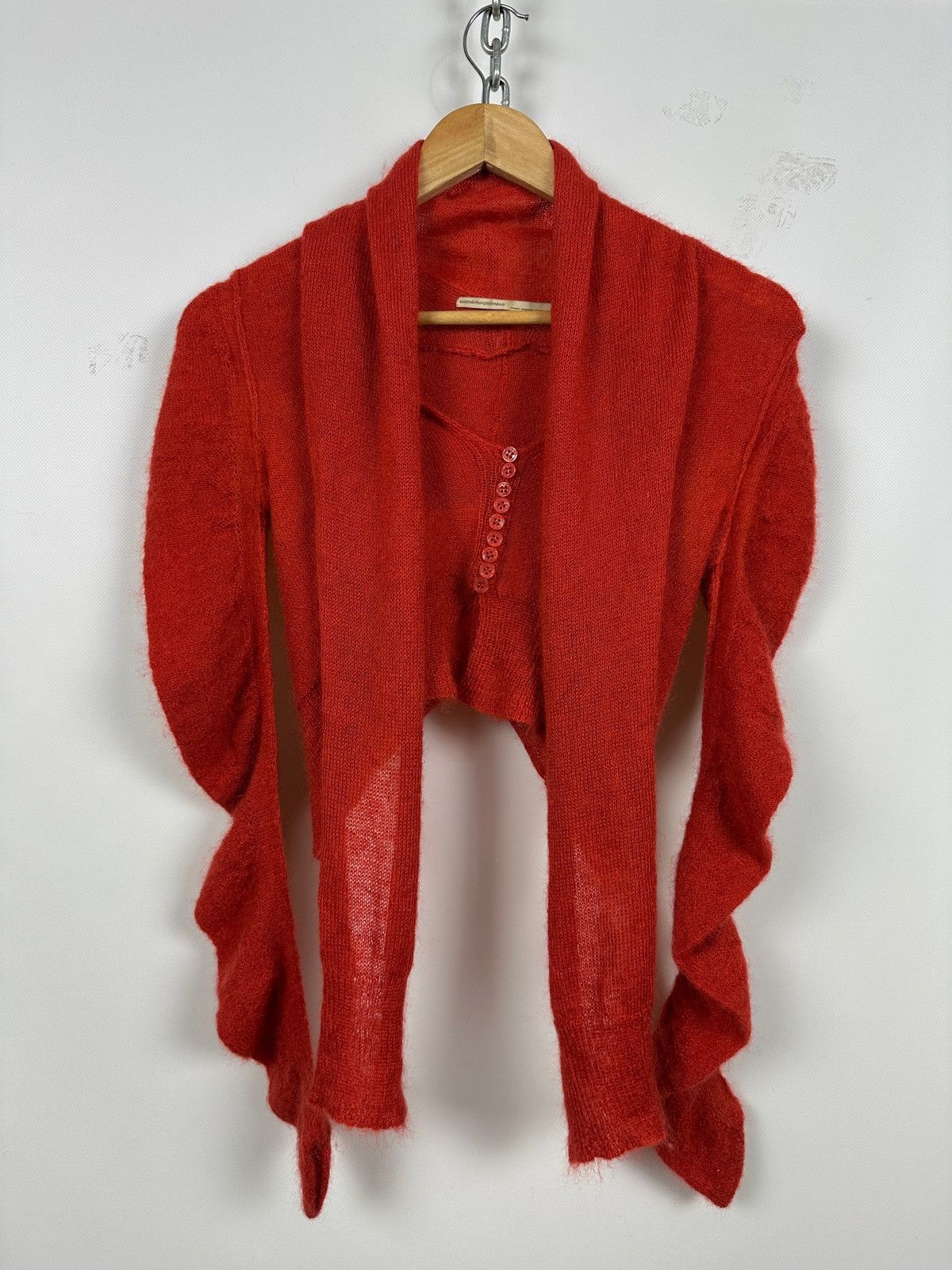 Marithe + Francois Girbaud Vintage Marithe Francois Girbaud Mohair Knit Scarf Sweater Size S / US 4 / IT 40 - 3 Thumbnail