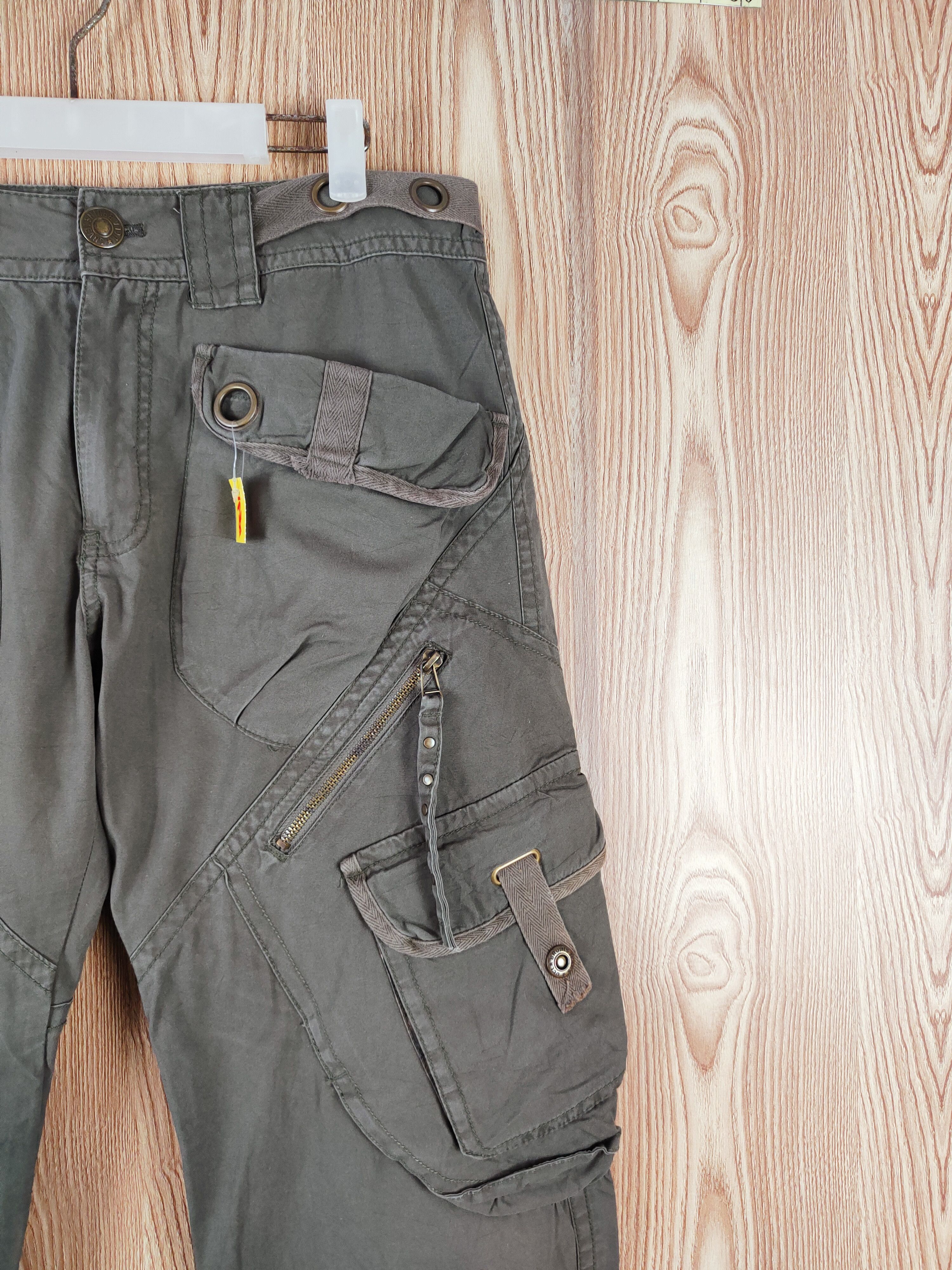 Japanese Brand D Bruins Chinos Green Multipocket Tactical Cargo Pants #W516 Size US 32 / EU 48 - 5 Thumbnail