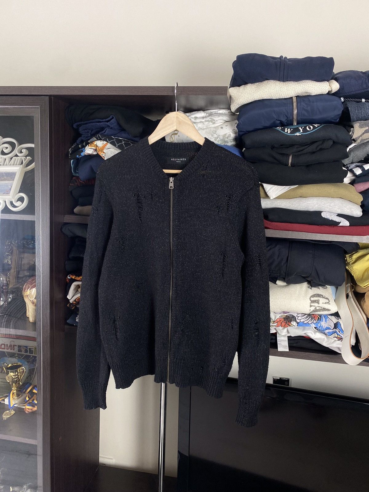 Allsaints × Designer Allsaints Heavyweight Knit Fisherman Japan Style Y2K Sweater Size US S / EU 44-46 / 1 - 1 Thumbnail