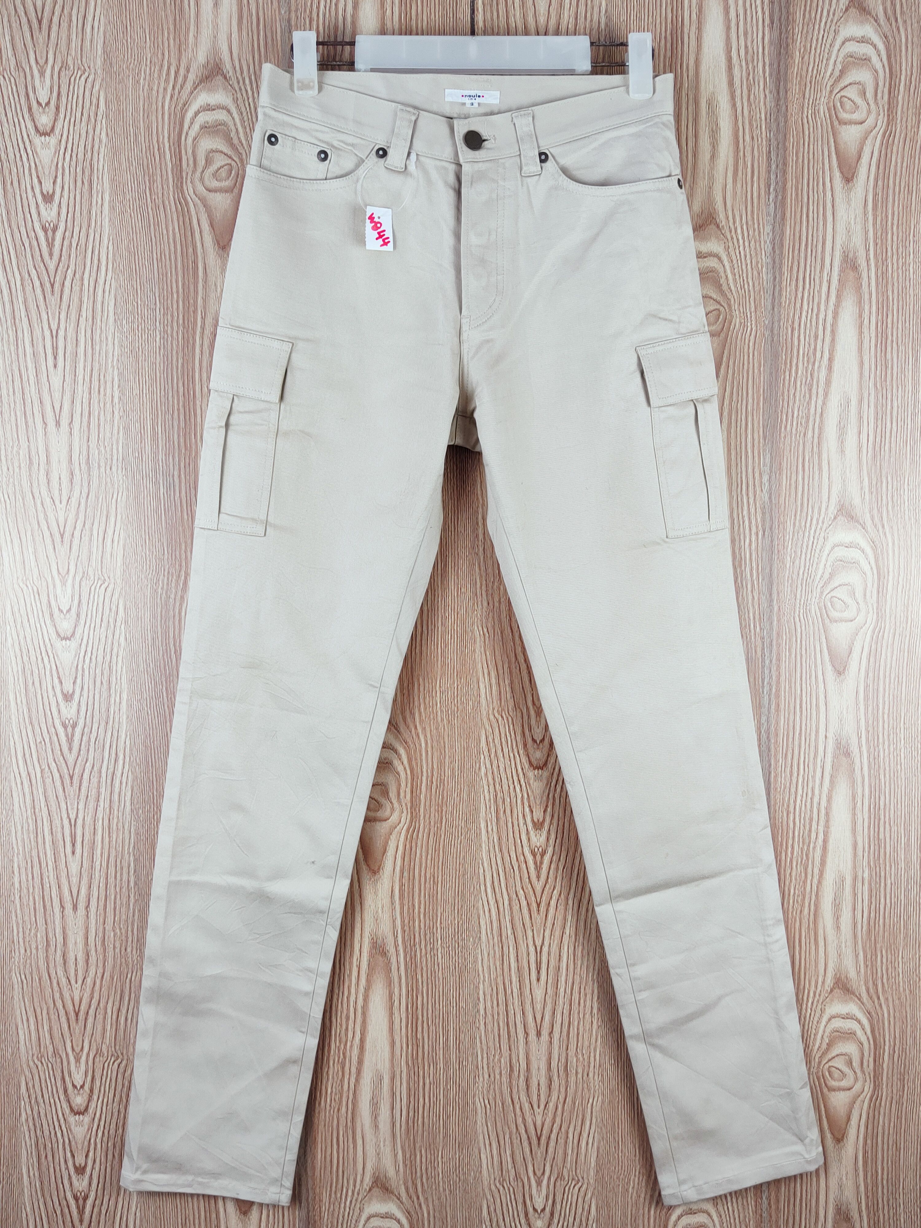Nouie Cream Multipocket Tactical Cargo Pants #W844
