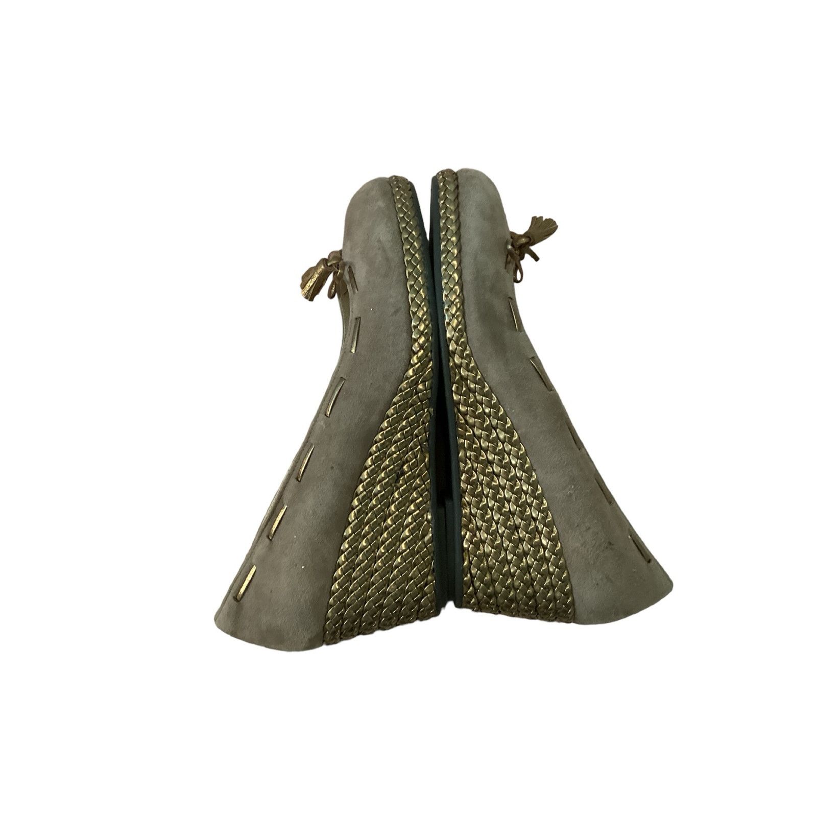 Lauren Ralph Lauren Lauren Ralph Lauren "Cambree" Leather Suede Gold Wedges 9 Size US 9 / IT 39 - 8 Thumbnail