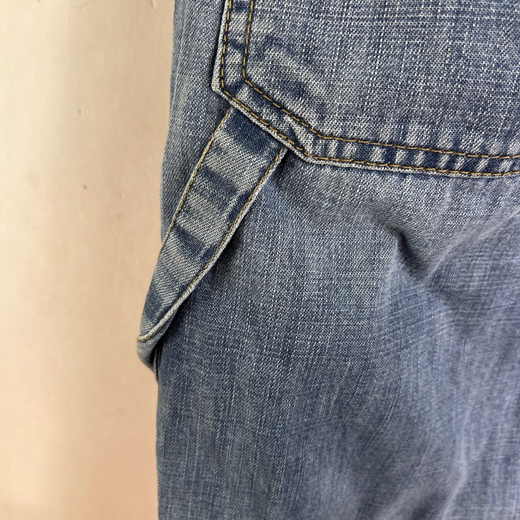 Tommy Hilfiger VINTAGE Tommy Hilfiger Carpenter Capri Denim Jeans Womens 4 Flag Pocket Streetwear Capris Size 27" / US 4 / IT 40 - 6 Thumbnail