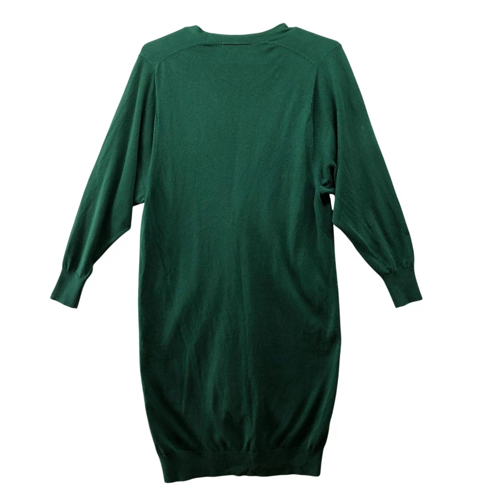 Uniqlo Uniqlo Cardigan Womens XS Forest Green V-Neck Button Front Lightweight Longline Knit Sweater Size XS / US 0-2 / IT 36-38 - 2 Thumbnail