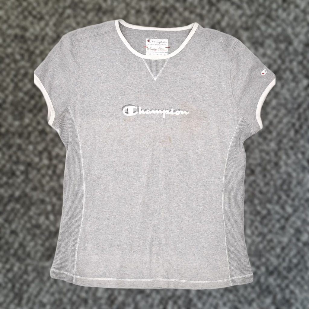Champion CHAMPION Womens Heritage Classics Graphic T-Shirt Top Medium Grey UK 14 Size M / US 6-8 / IT 42-44 - 1 Thumbnail