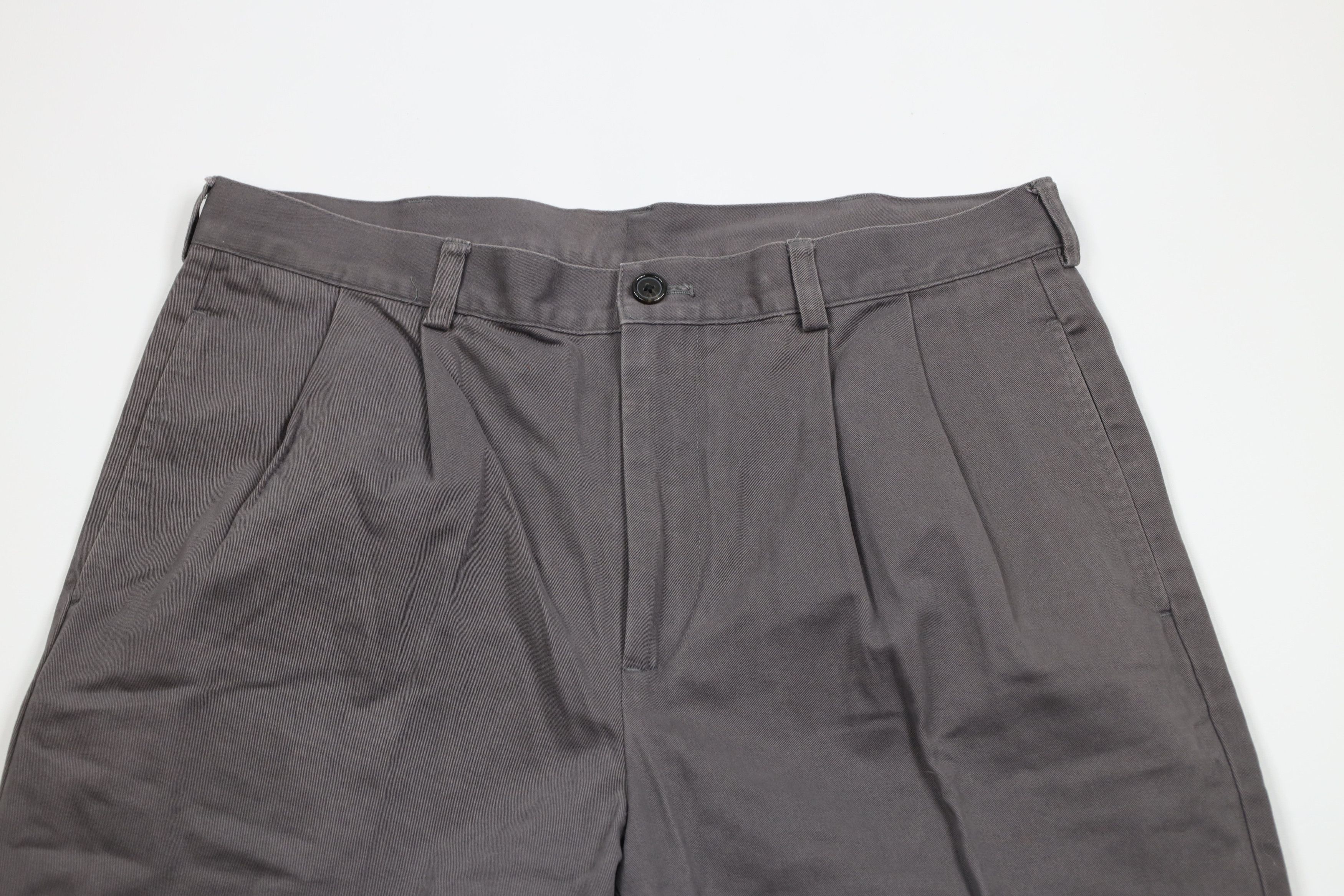 Brooks Brothers × Vintage Vintage Brooks Brothers Cuffed Wide Leg Chino Pants Gray Size US 35 - 2 Thumbnail