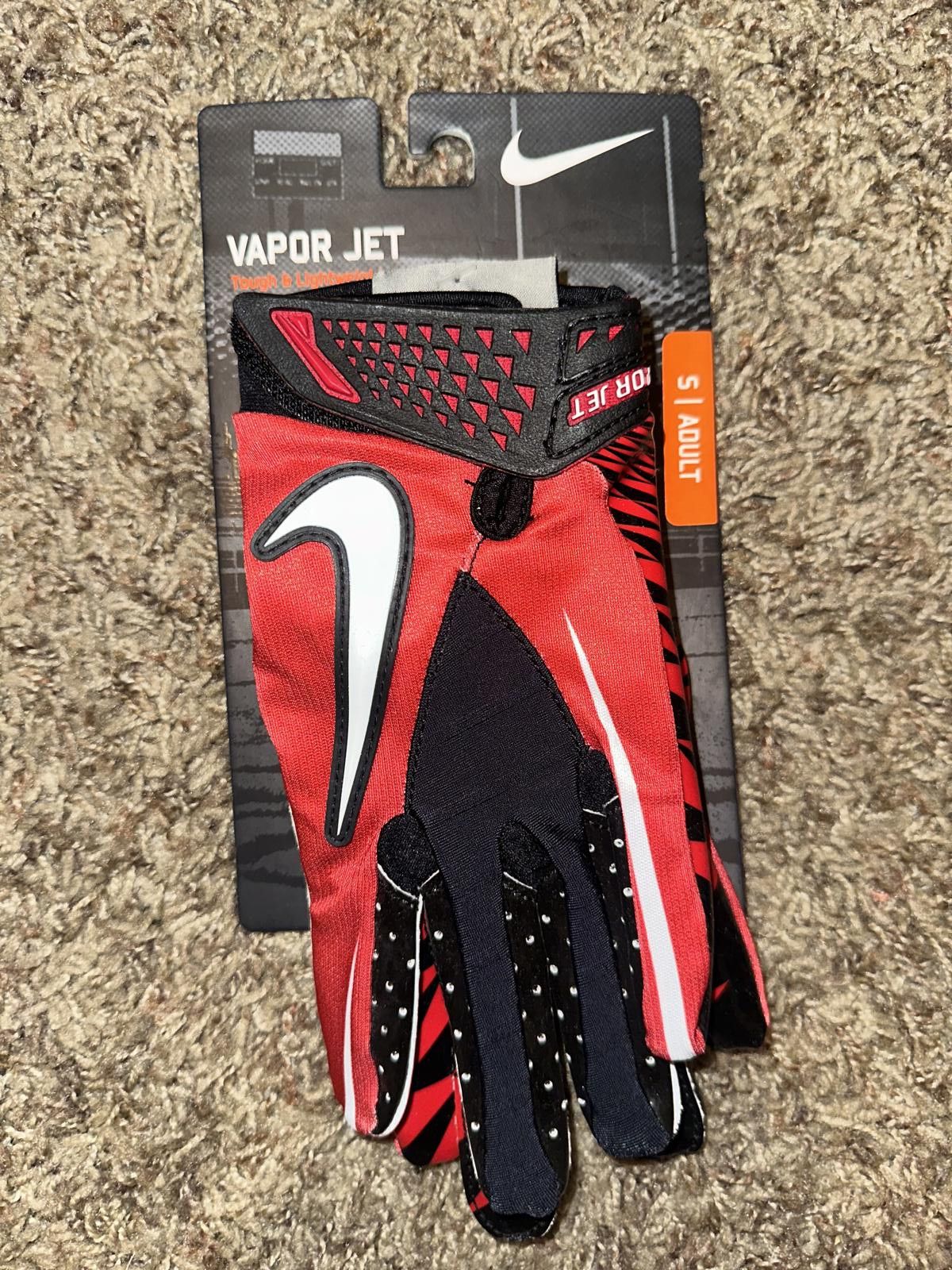 Nike VINTAGE Nike Men’s VaporJet Magnigrip Football Receiver Red Gloves 2009 Size ONE SIZE - 1 Thumbnail