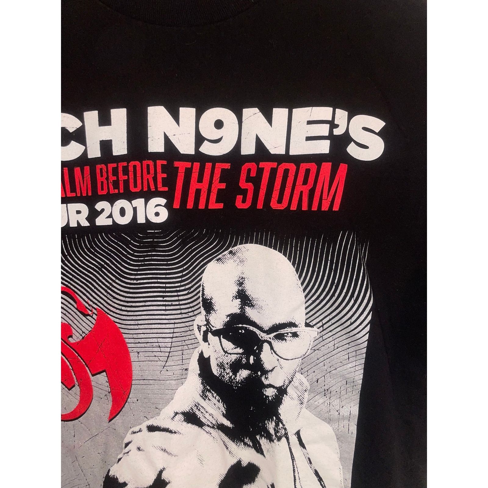 Alstyle Tech N9ne Shirt The Calm Before The Storm Black Concert Tour Size US M / EU 48-50 / 2 - 3 Thumbnail