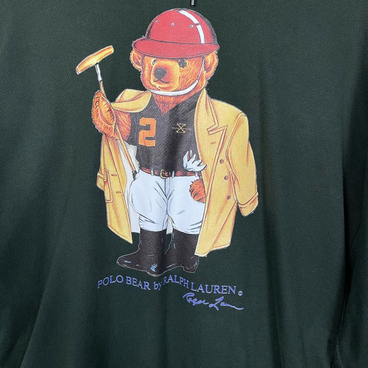 Polo Ralph Lauren Vintage Polo Bear Ralph Lauren Green Hoodie Size US L / EU 52-54 / 3 - 13 Thumbnail