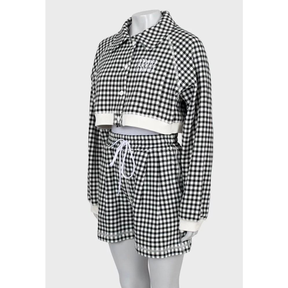 Miu Miu Miu Miu Houndstooth Cotton Suit with Shorts - Size S Size S / US 4 / IT 40 - 2 Thumbnail