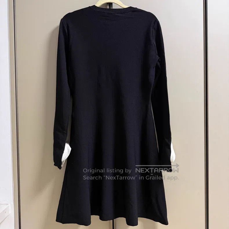 Valentino Valentino Cuff floral knit dress black midi Size L / US 10 / IT 46 - 2 Thumbnail