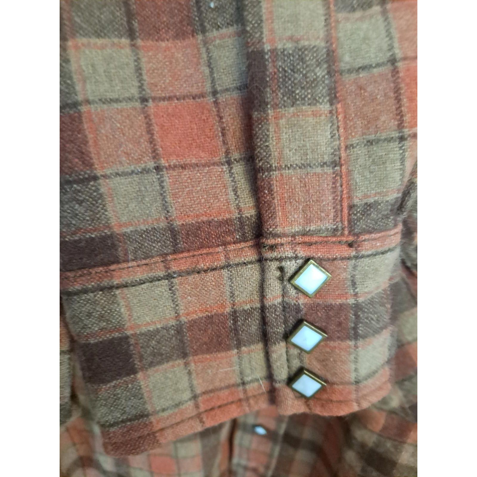 Other Kurtz Long Sleeve Plaid Snap Up Wool Blend Shirt Size Large Size US L / EU 52-54 / 3 - 4 Thumbnail