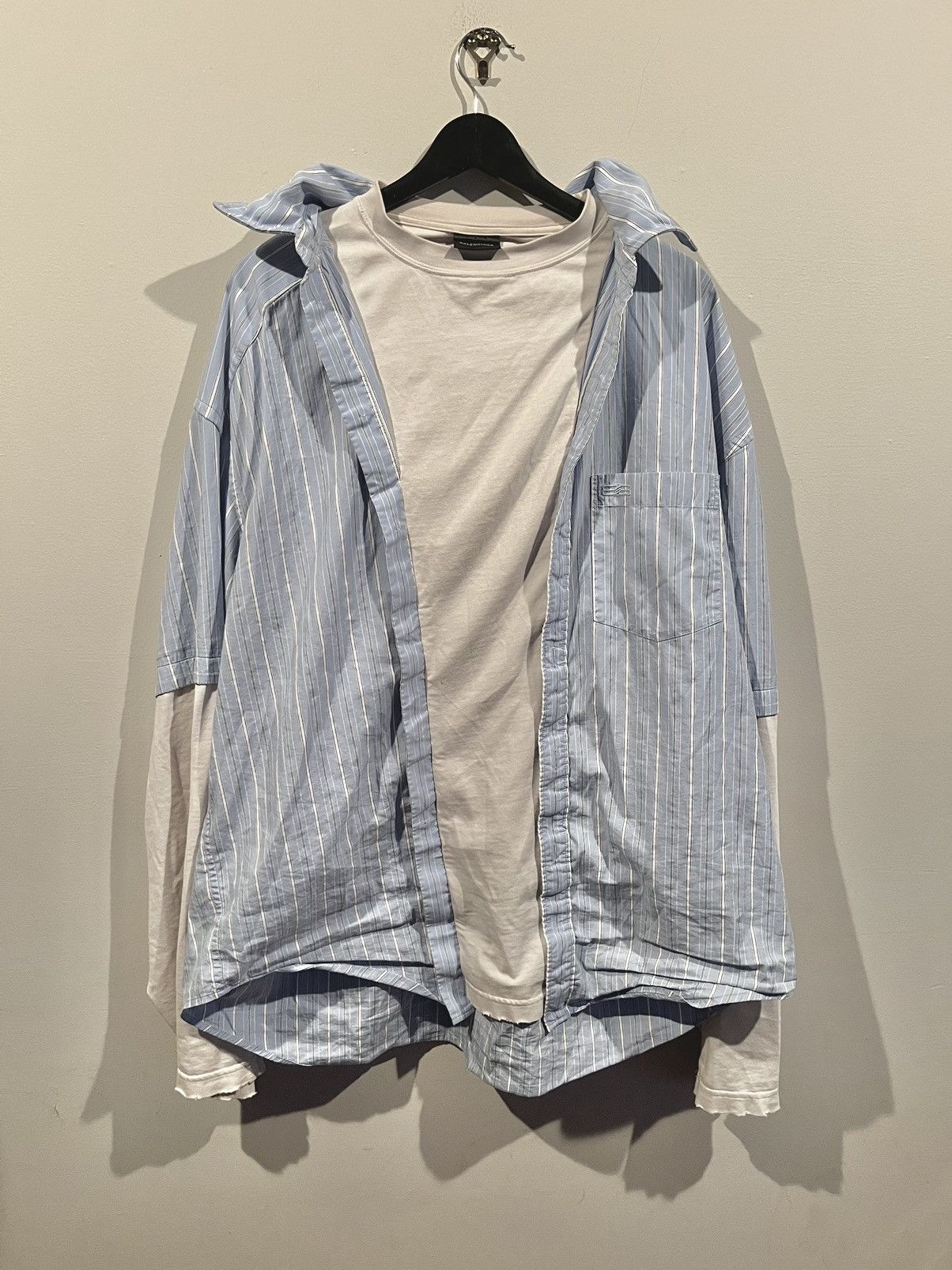 Balenciaga Trompe Loiel Double Layer shirt