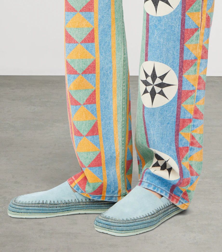 Loewe o1in1g0426 RIO Slippers Espadrilles in Light Blue Size US 8 / IT 38 - 2 Thumbnail