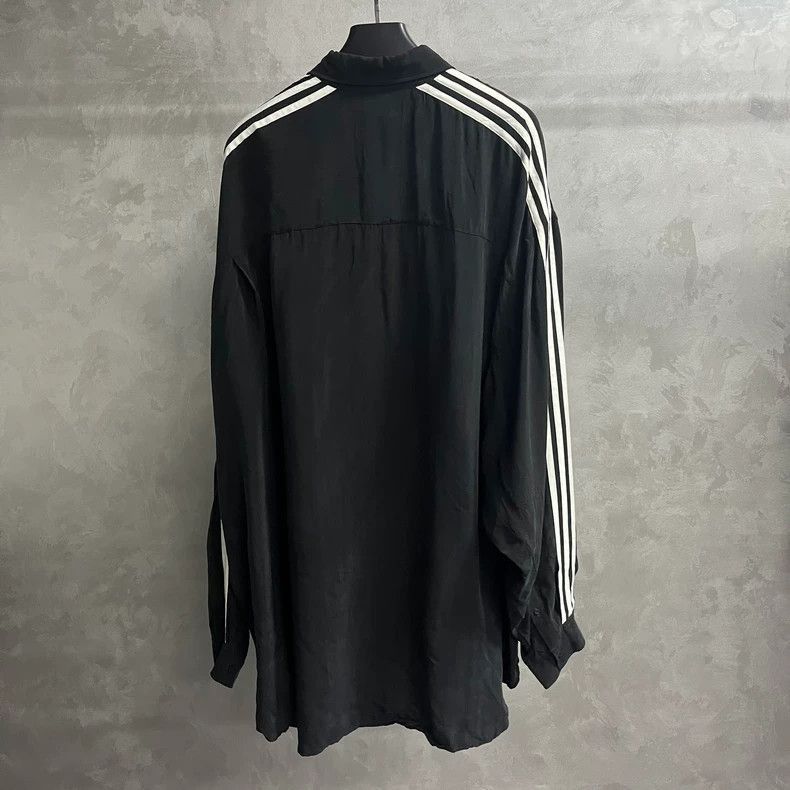Balenciaga Balenciaga Adidas Black Folded Embroidered Logo Collar Long Size US XL / EU 56 / 4 - 6 Thumbnail