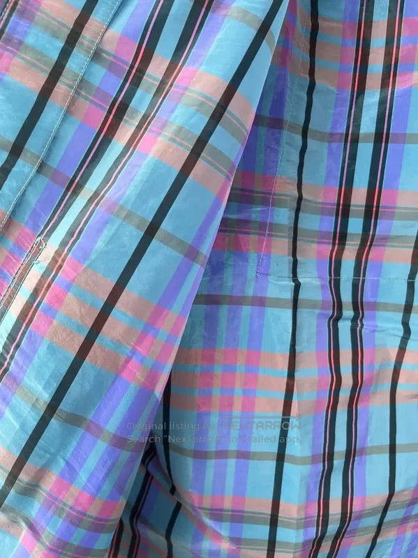 Louis Vuitton Louis Vuitton Blue Purple Check Long Sleeve Shirt . Size US S / EU 44-46 / 1 - 7 Thumbnail