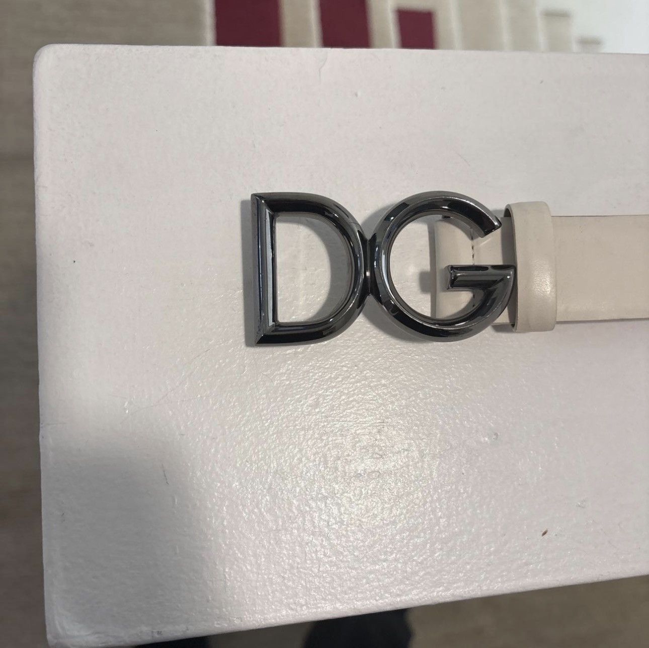 Dolce & Gabbana White Dolce and Gabbana Belt Size 36 - 2 Thumbnail