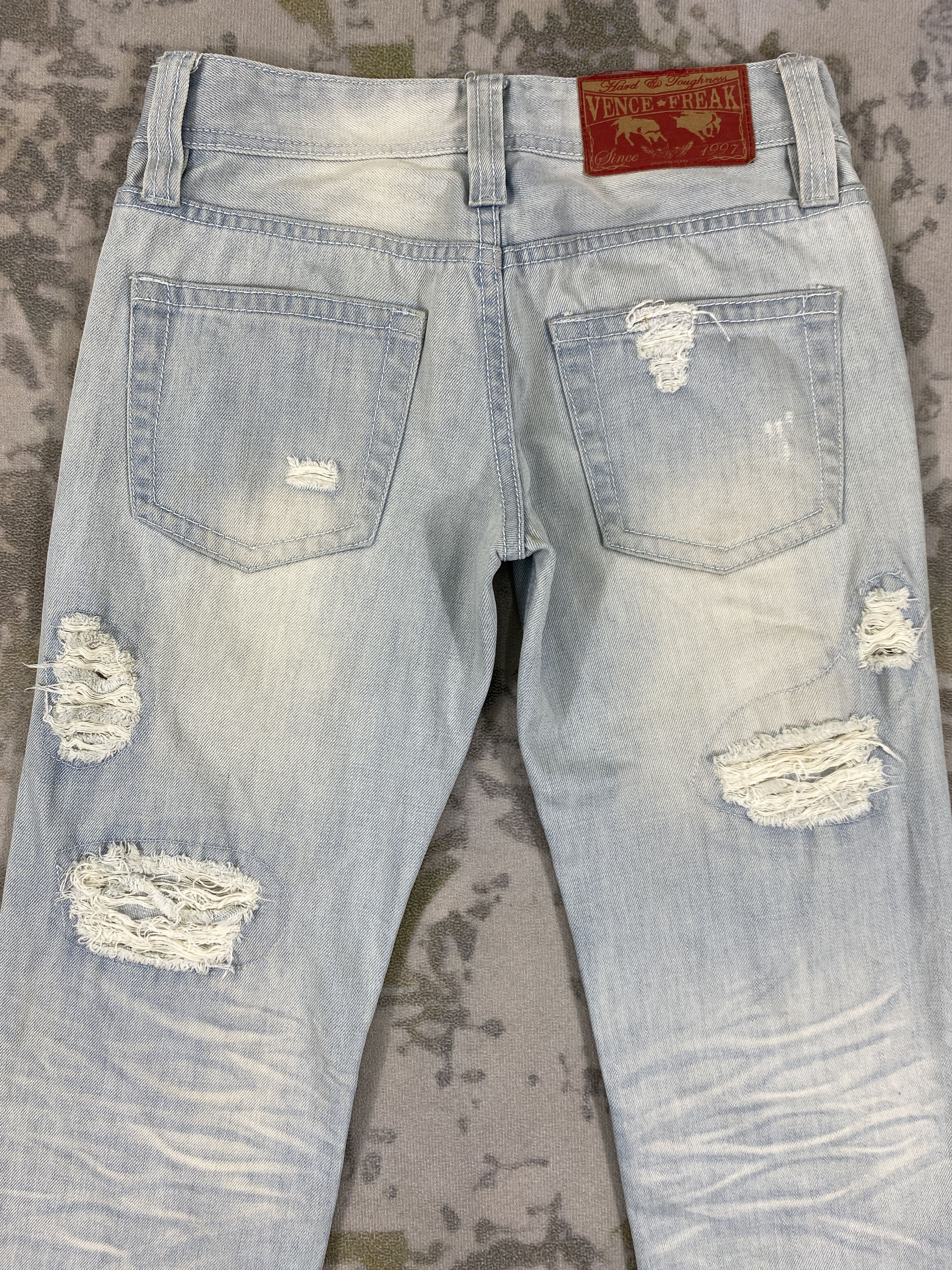 Hysteric Glamour Distressed Light Blue Vence Freak Jeans 29x30.5 Denim JN3510 Size US 29 - 4 Thumbnail