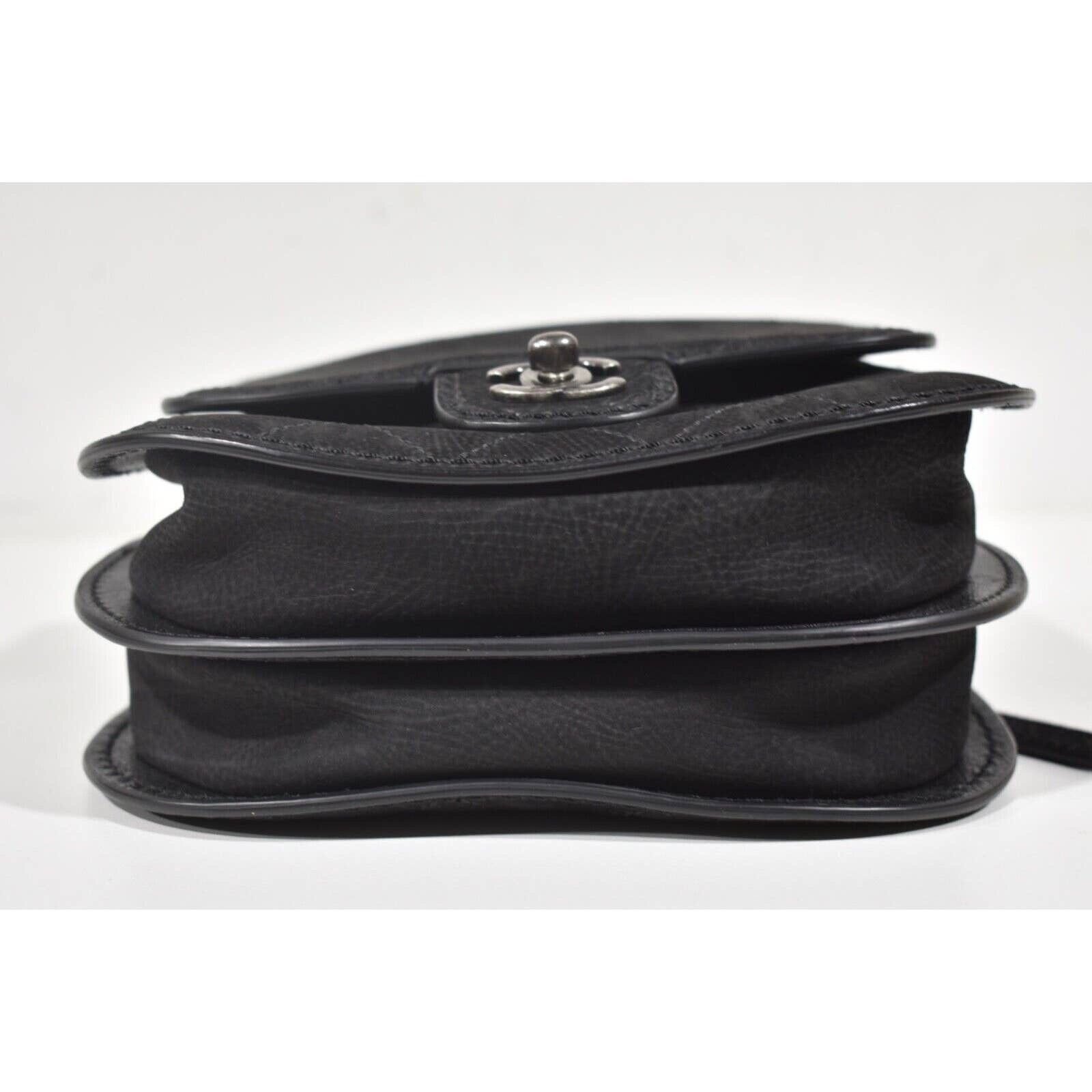 Chanel Chanel 13P Black Nubuck Mini Quilted Chain Crossbody Bag Size ONE SIZE - 12 Thumbnail