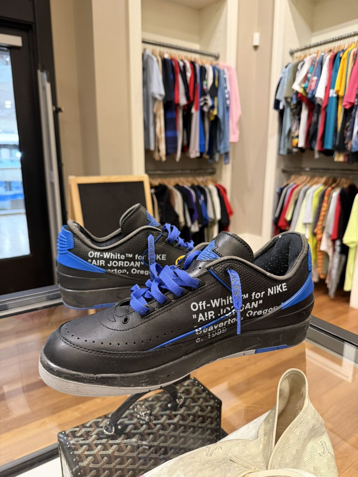 Jordan Brand × Off-White Off-White x Jordan 2 Low SP - Black Varsity Royal Size US 11.5 / EU 44-45 - 2 Thumbnail