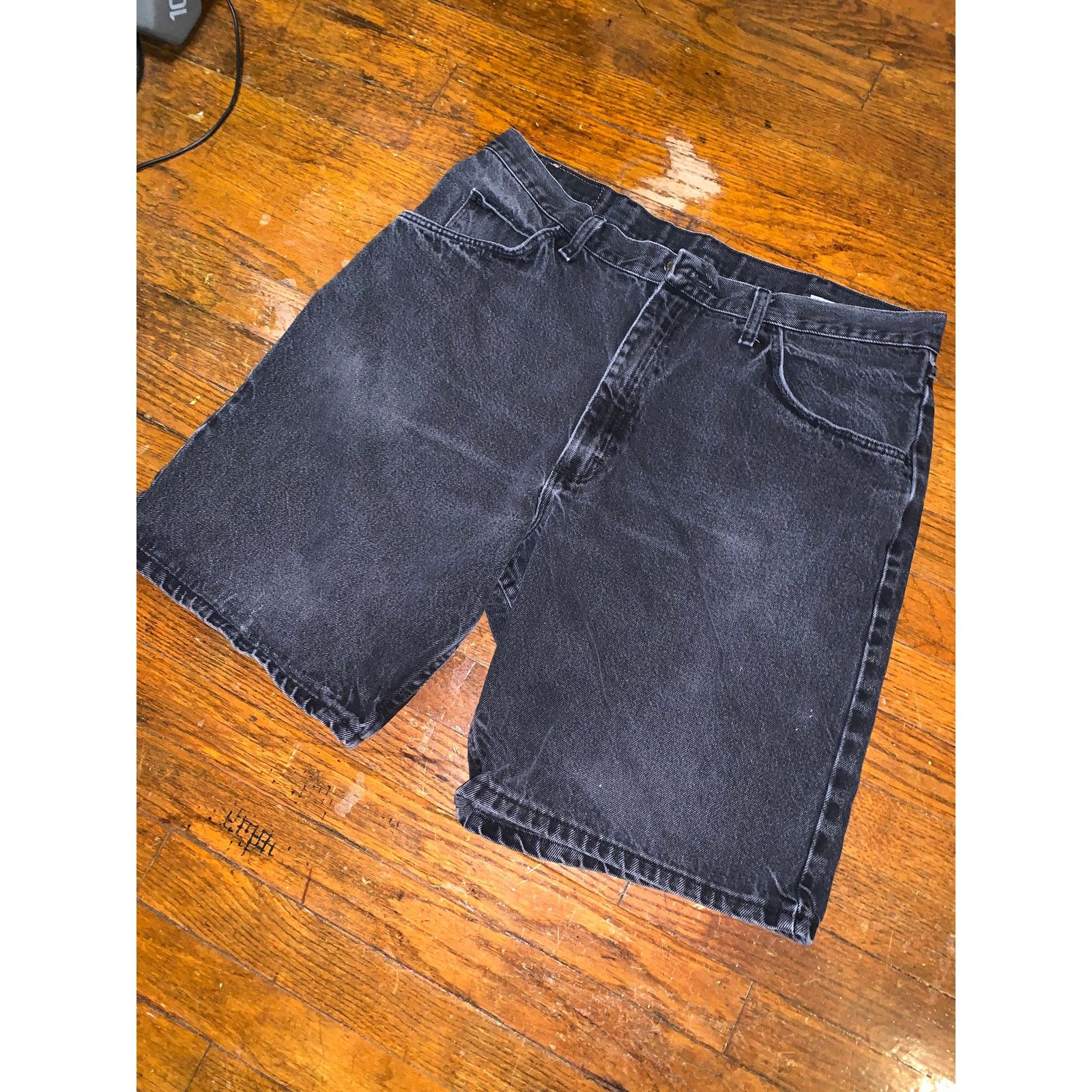 Vintage × Wrangler Wrangler Black Denim Jean Shorts Mens Size 36 Jorts Mexico Size US 36 / EU 52 - 2 Thumbnail