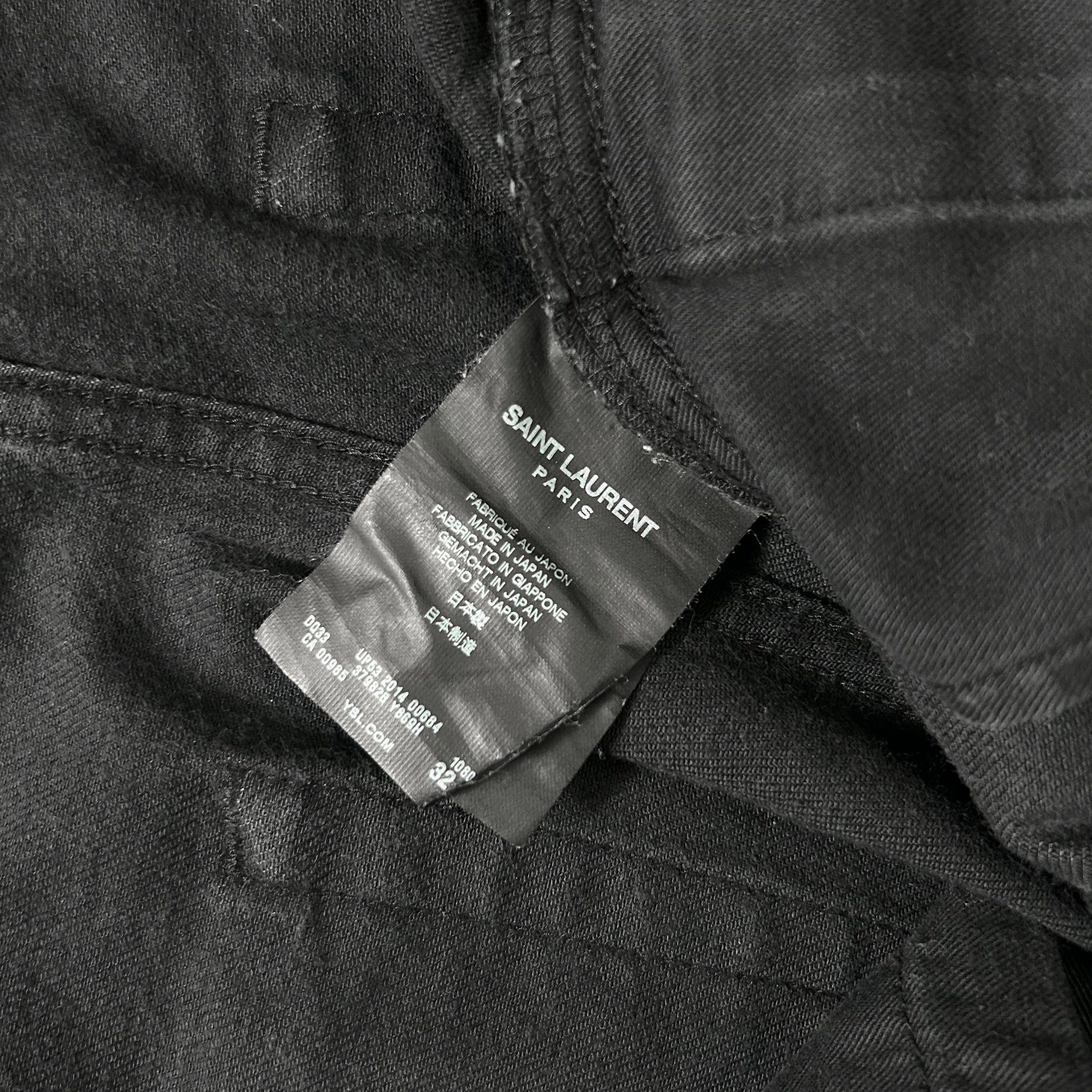 Saint Laurent Paris Saint Laurent 2014 Hedi Slimane Black Frayed Skinny Jeans Size US 32 / EU 48 - 6 Thumbnail
