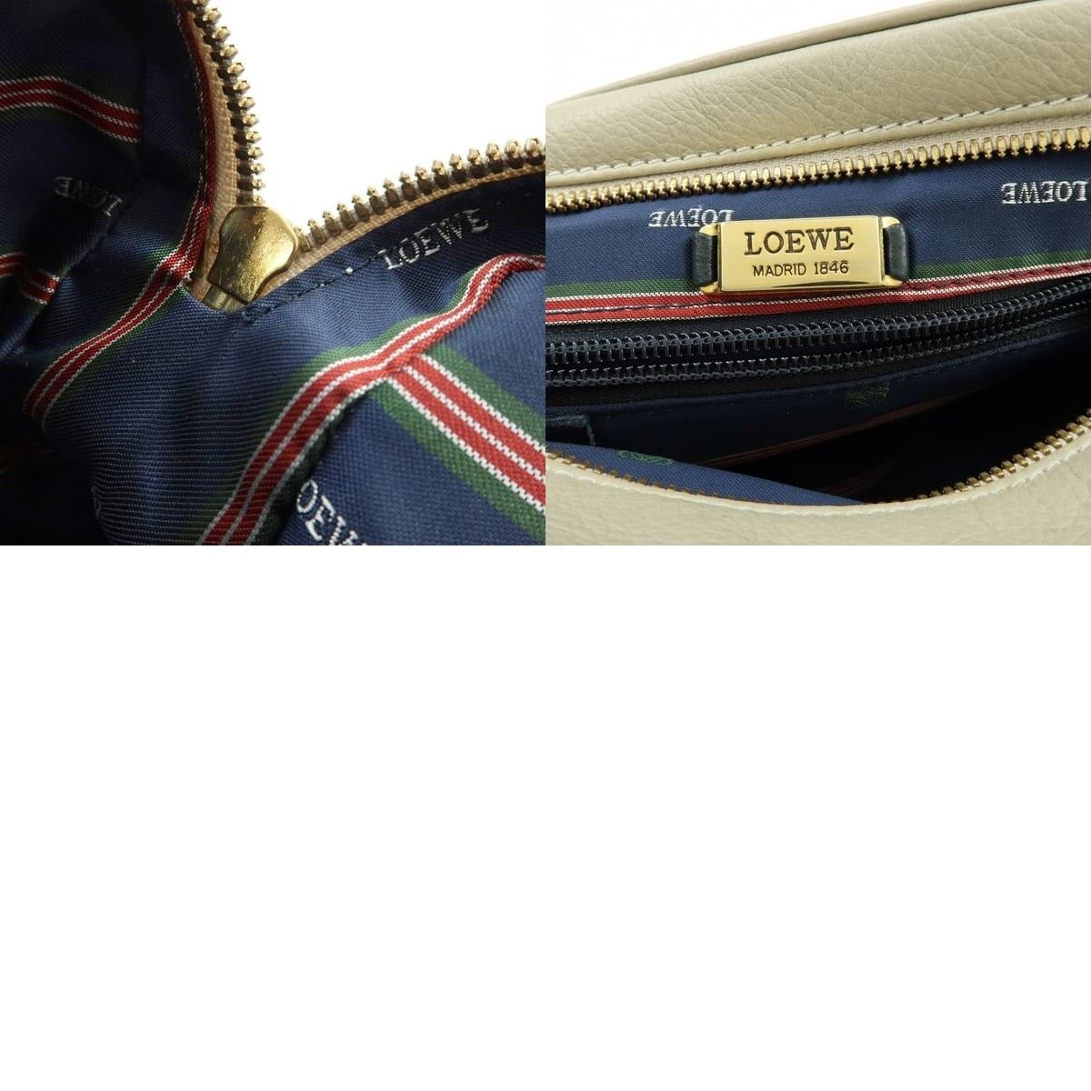 Loewe Loewe Anagram Leather Crossbody Bag Cream Size ONE SIZE - 8 Thumbnail