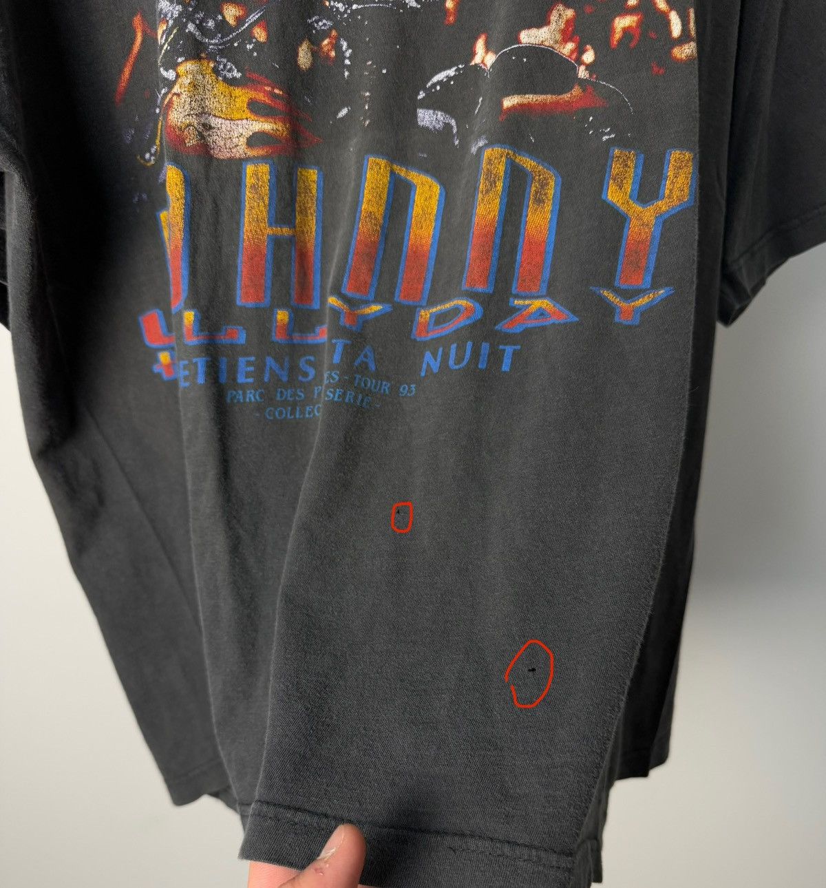 Band Tees Johnny Hallyday Vintage 1993 Tour T-Shirt Band Tee Size US XL / EU 56 / 4 - 7 Thumbnail