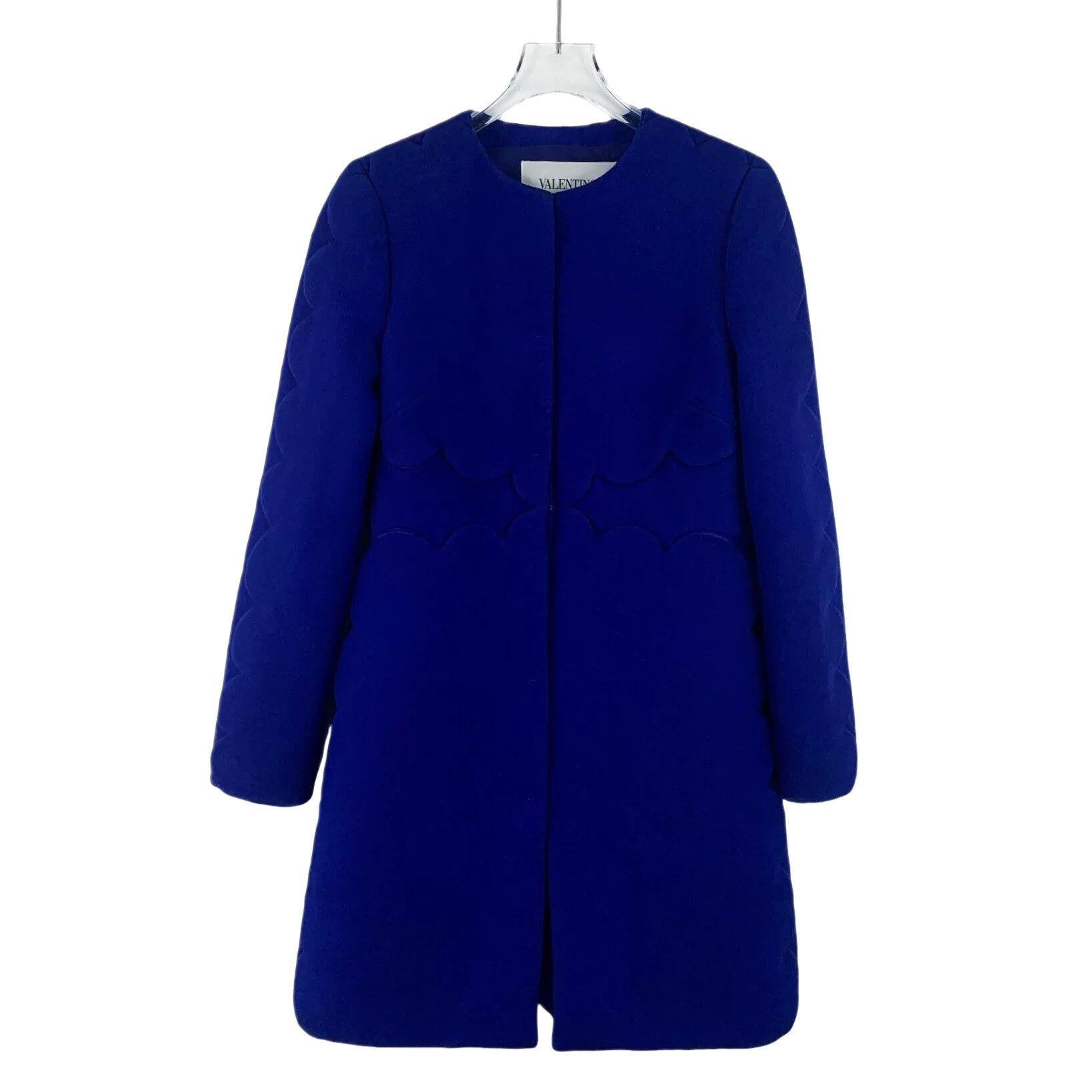 Valentino Valentino Scalloped Wool Silk Coat 40 Size S / US 4 / IT 40 - 1 Thumbnail