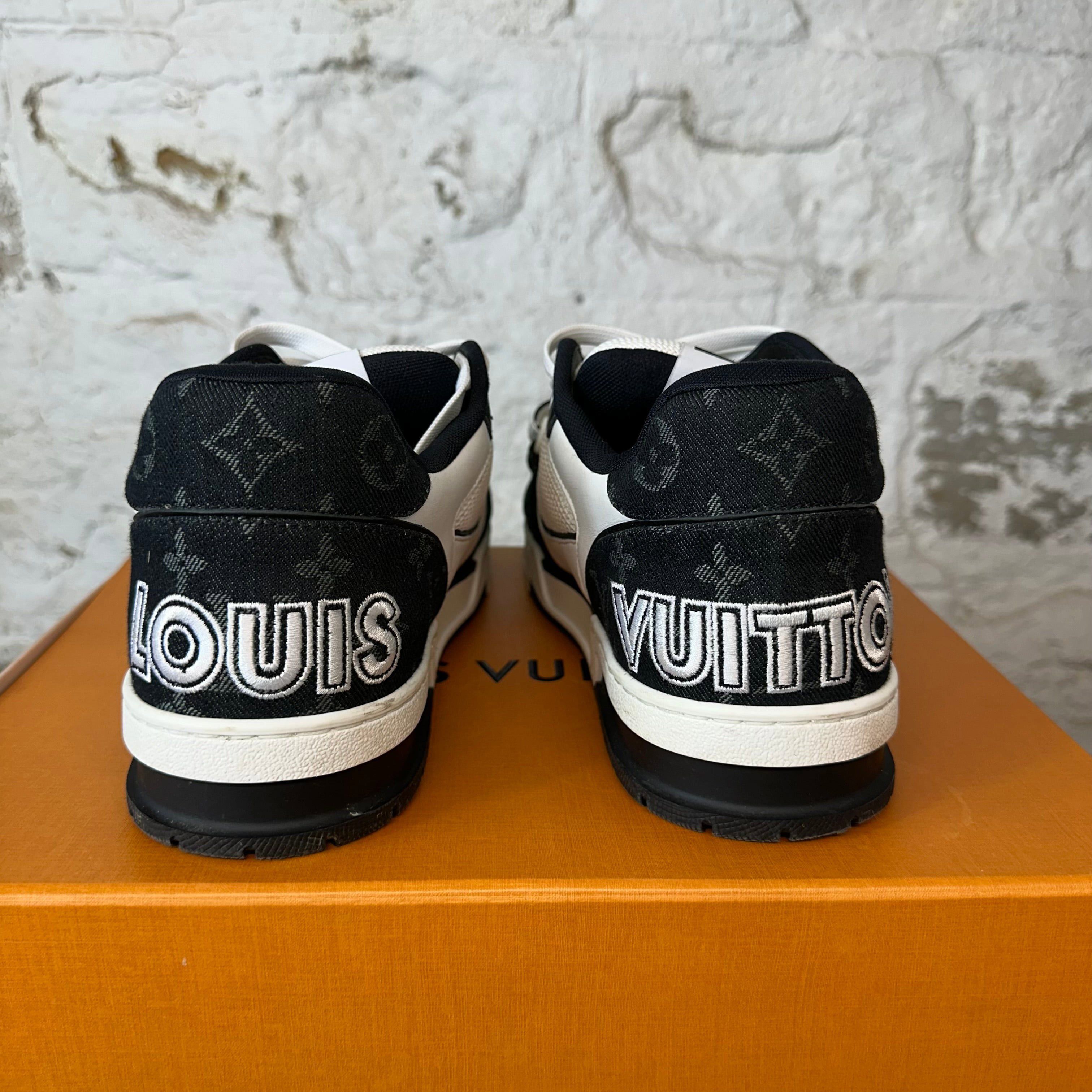 Louis Vuitton Louis Vuitton Black White Strap Trainer Sz 10.5 (9LV) Size US 10.5 / EU 43-44 - 4 Thumbnail