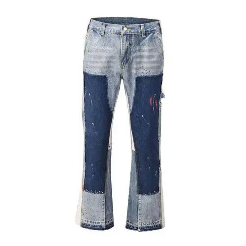 Other Distressed Splash Ink Flare Jeans Urban Streetwear Size US 36 / EU 52 - 2 Thumbnail