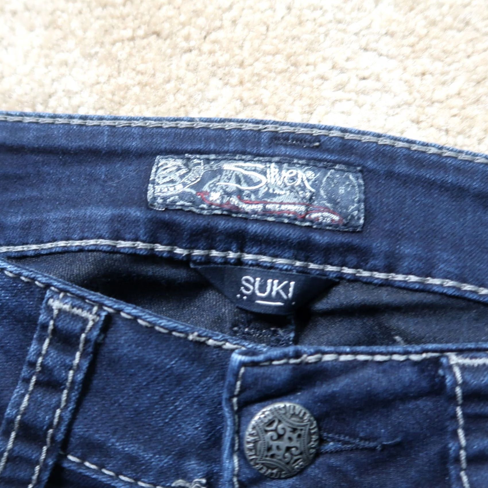 Silver Jeans Co. Silver Jeans Suki Skinny Jeans Women's 27x31 Blue Stretch Denim Pants Size 27" / US 4 / IT 40 - 3 Thumbnail
