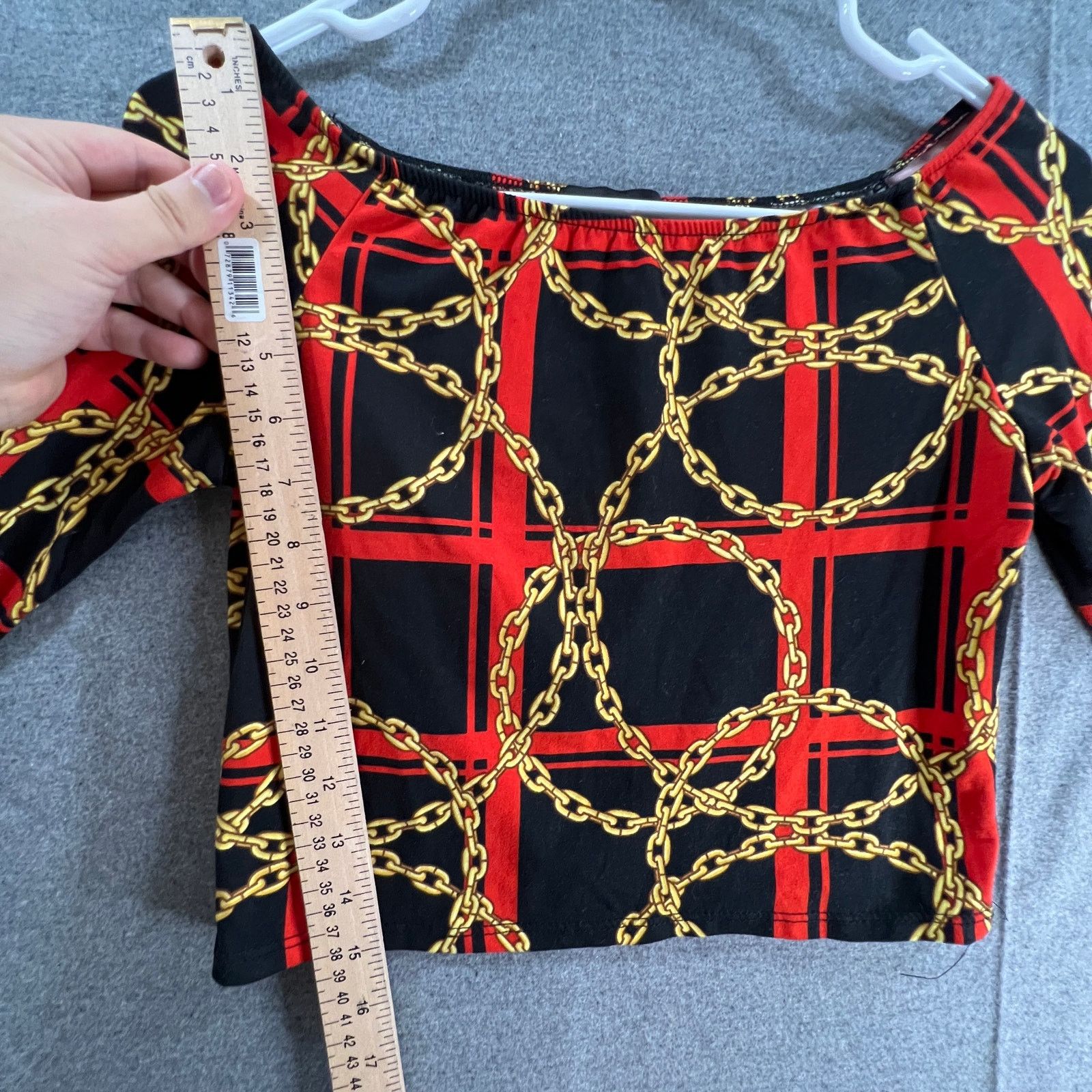 Other Poof Crop Top Women Size Small Long Sleeve Red Size S / US 4 / IT 40 - 2 Thumbnail