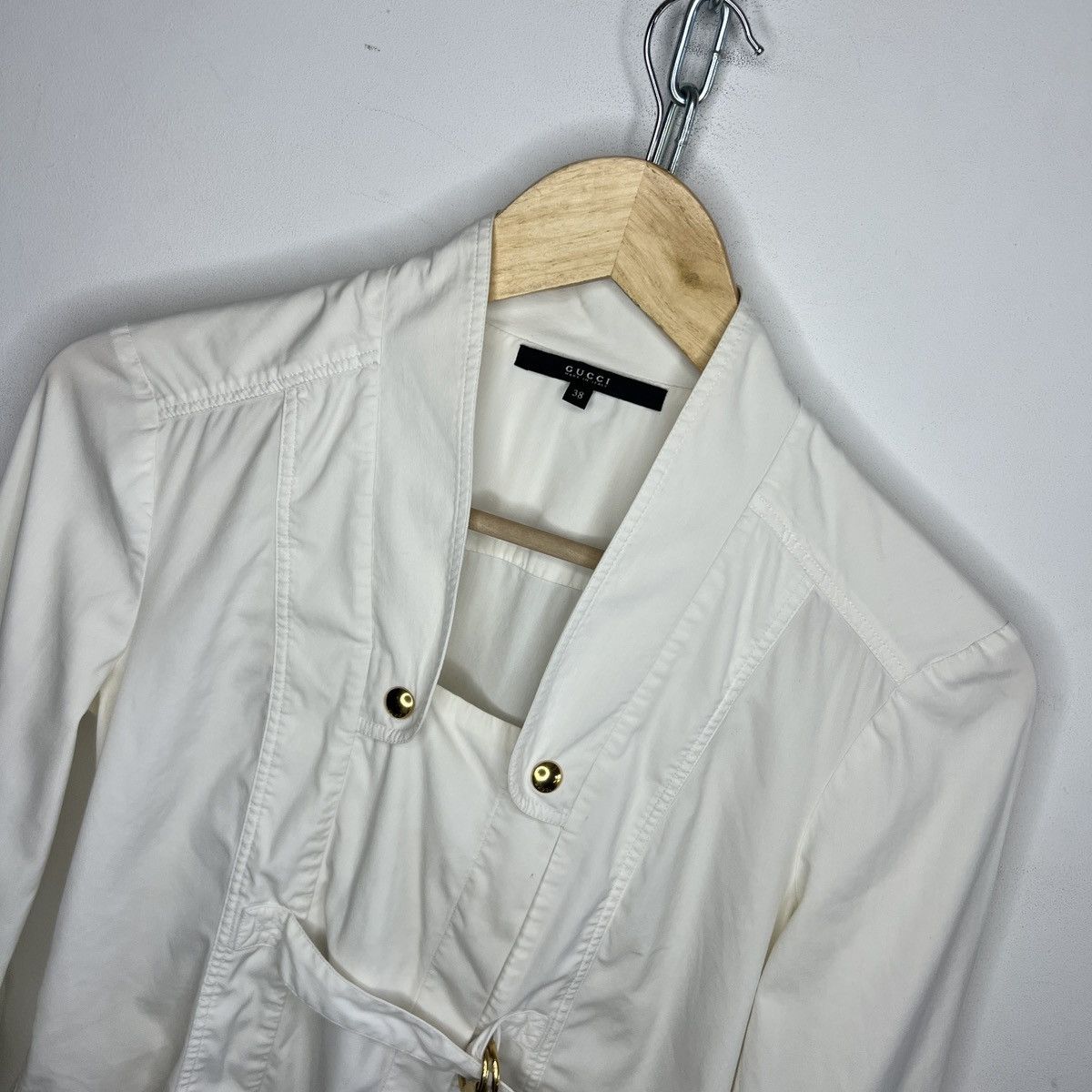 Gucci SS11 Gucci Horsebit Shirt Ecru Size S / US 4 / IT 40 - 4 Thumbnail